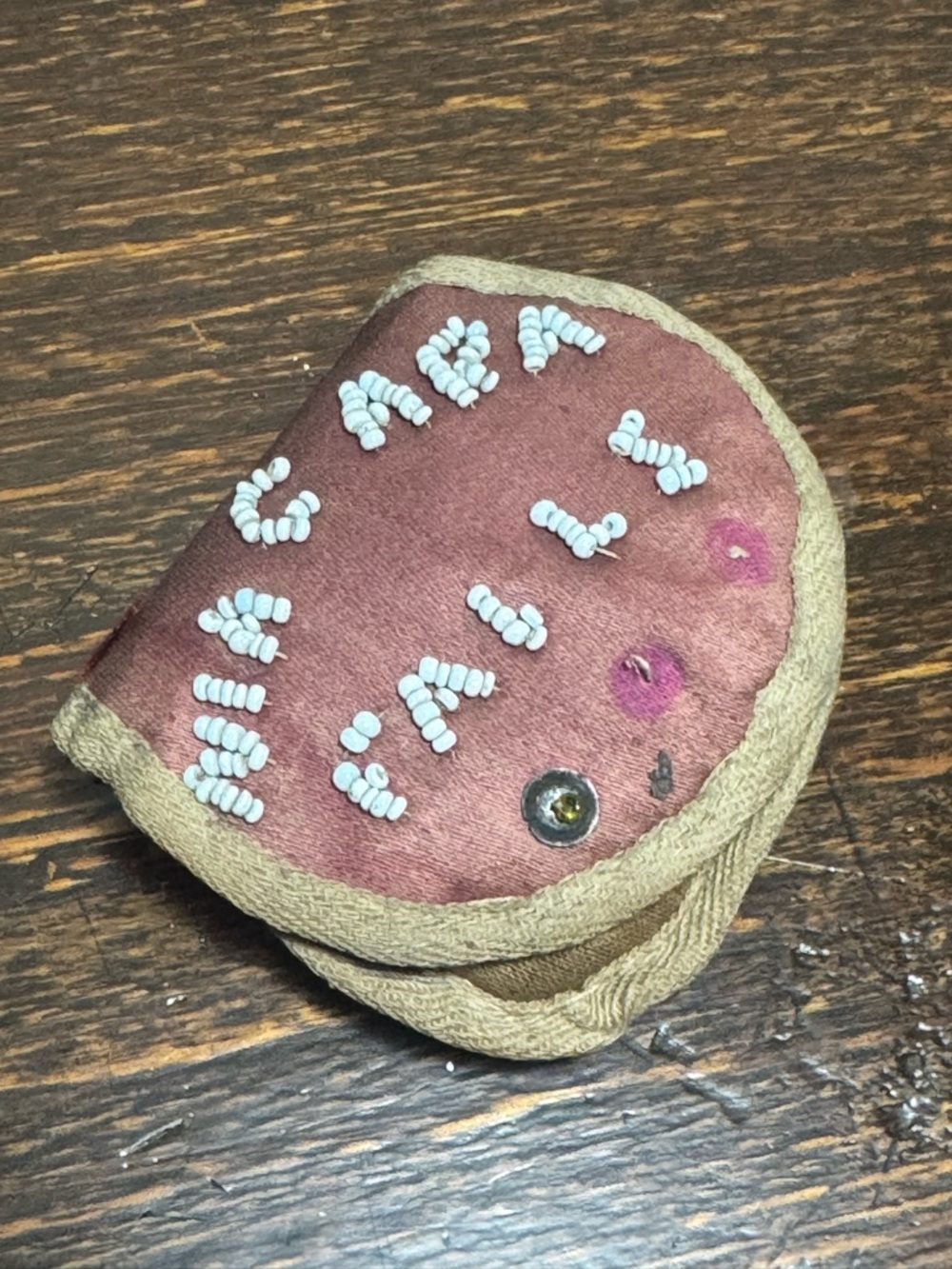 Antique Beaded Bird Native American Niagara Falls Souvenir PIN Cushion - Picture 5 of 8